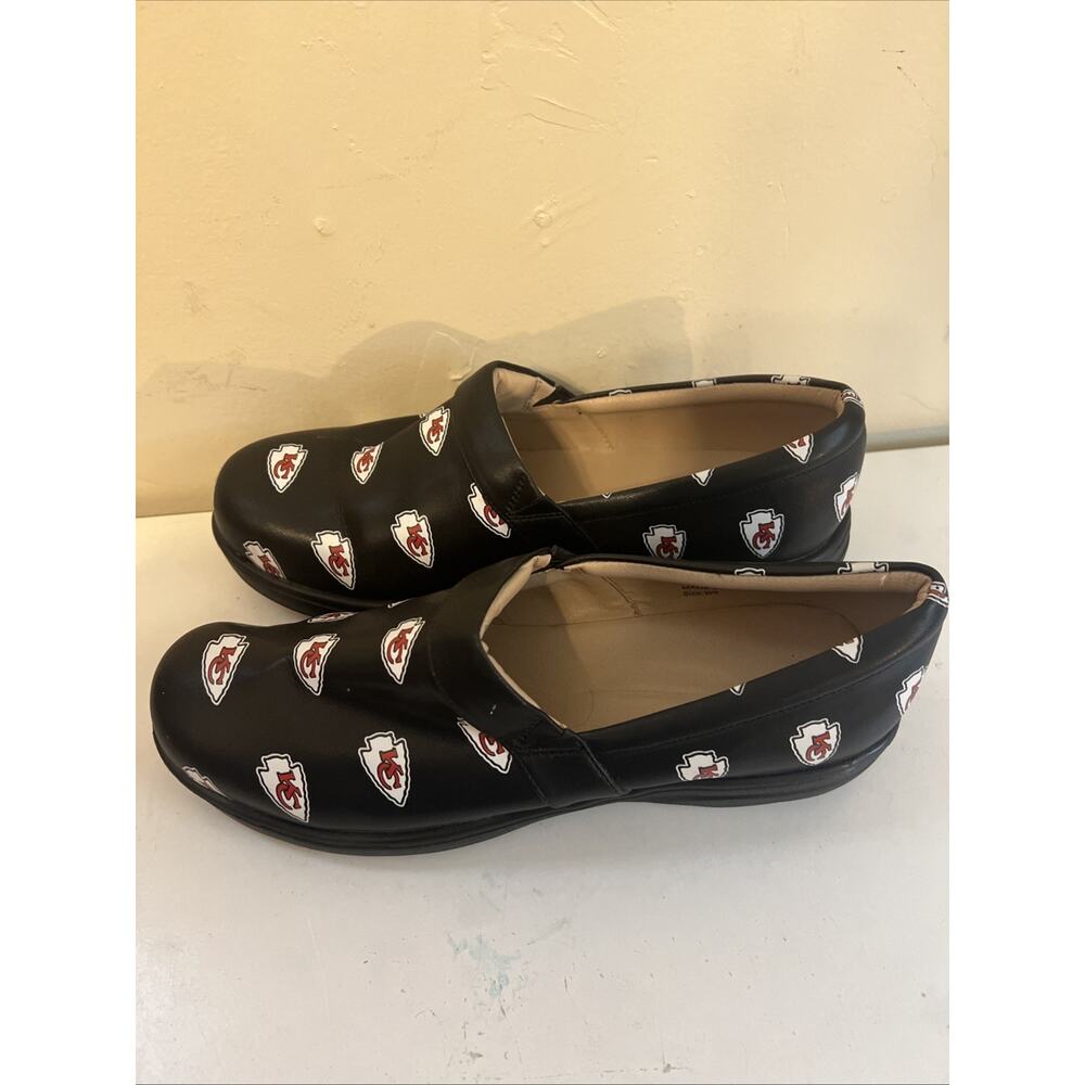 Kansas City Chiefs Shoes Black Work Clogs Cuce Women’s Size 9 - Picture 4 of 6